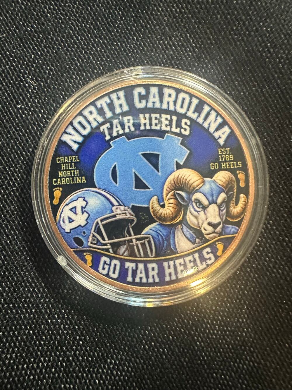 North Carolina Tar Heels 1 oz Copper Coin Collectible UNC Football Basketball